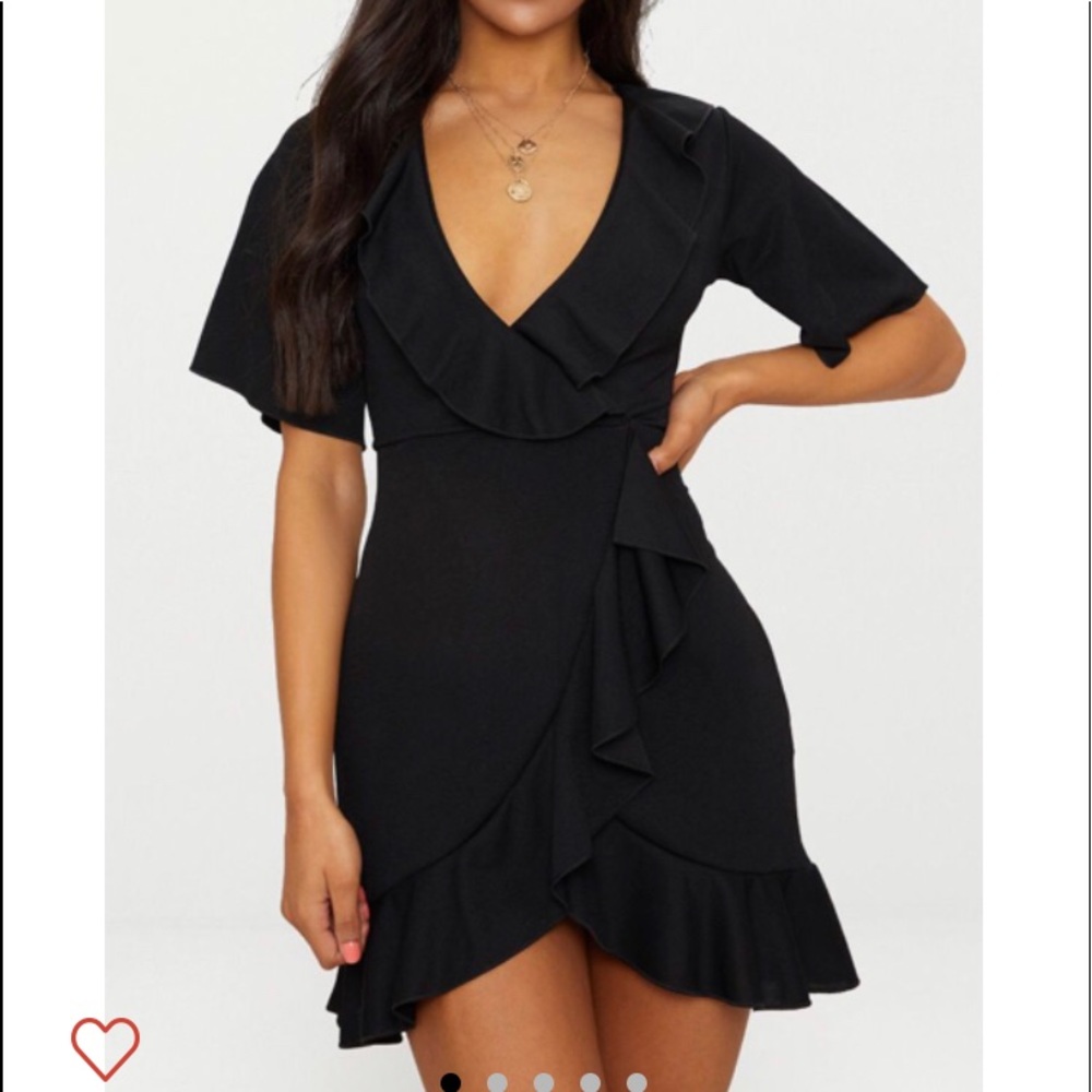 Black wrap dress